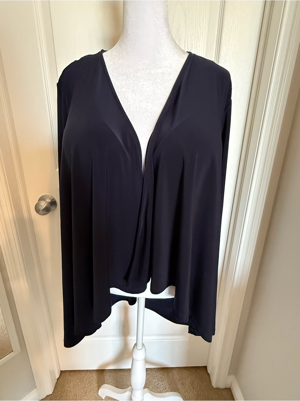 Navy Draped Women’s Lightweight Jacket/Cardigan